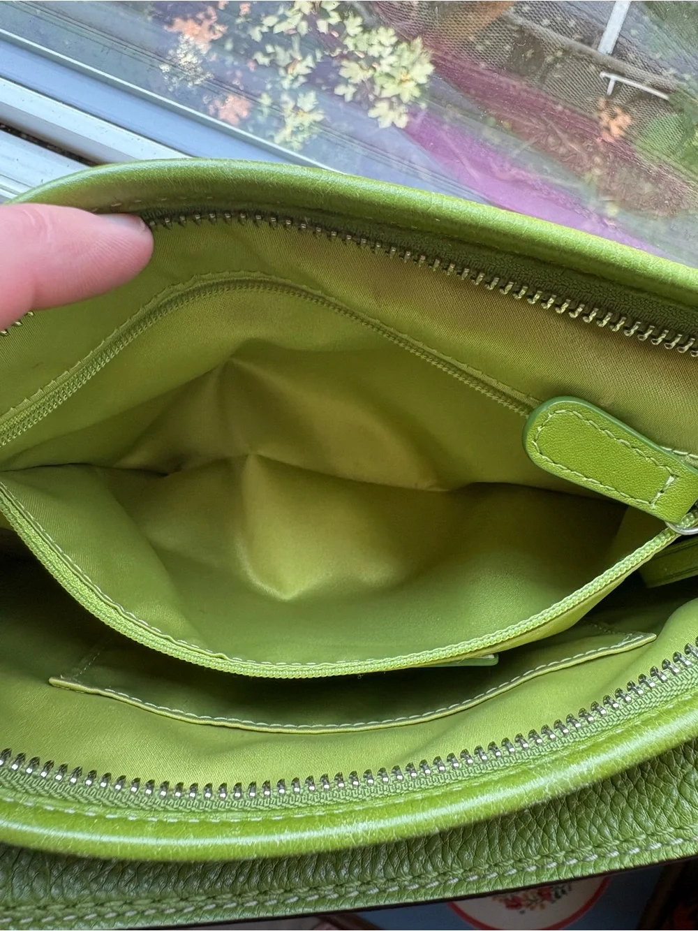 ✨RARE✨ Coach Bleecker Pink and Green Daisy Patchwork Demi Bag